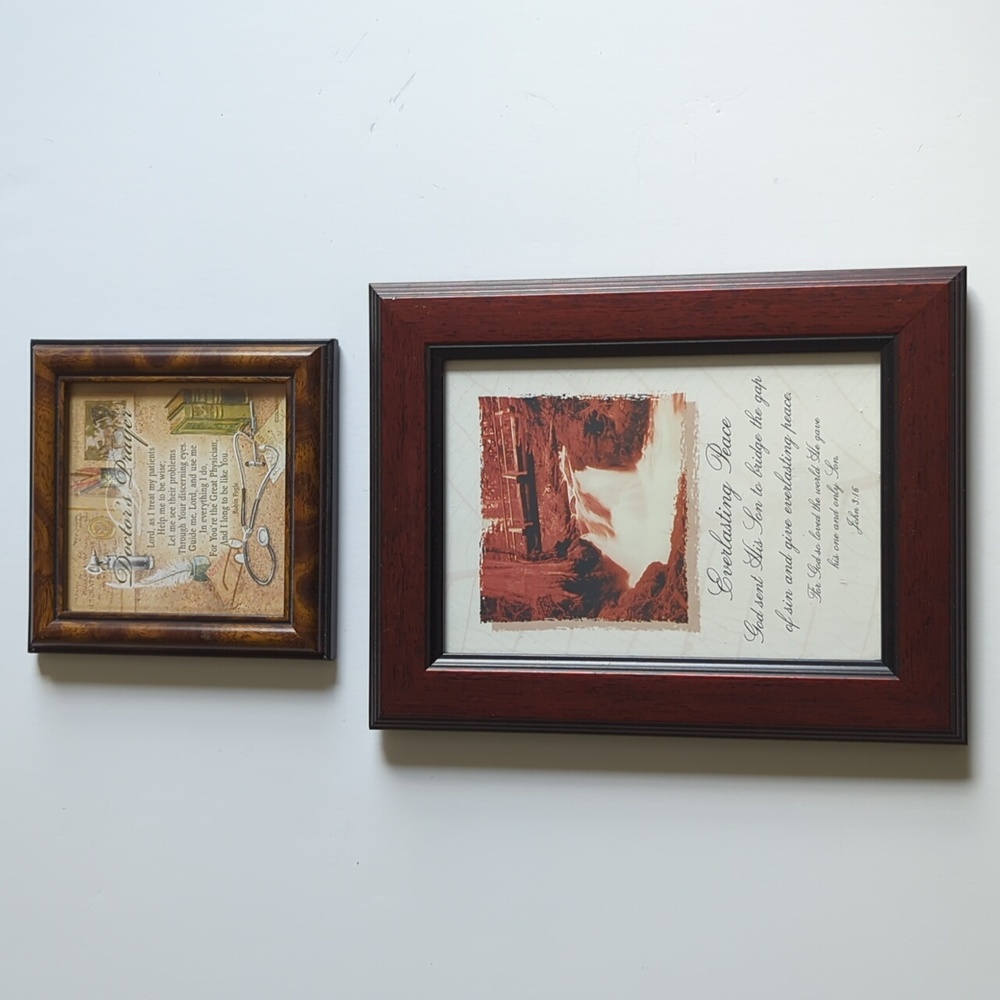 Pictures Doctor’s Prayer Sitter and Everlasting Peace Hang or Sitter